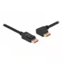 Cabo DisplayPort DeLOCK 8K 60 Hz 2 m macho reto para macho 90° angular à esquerda