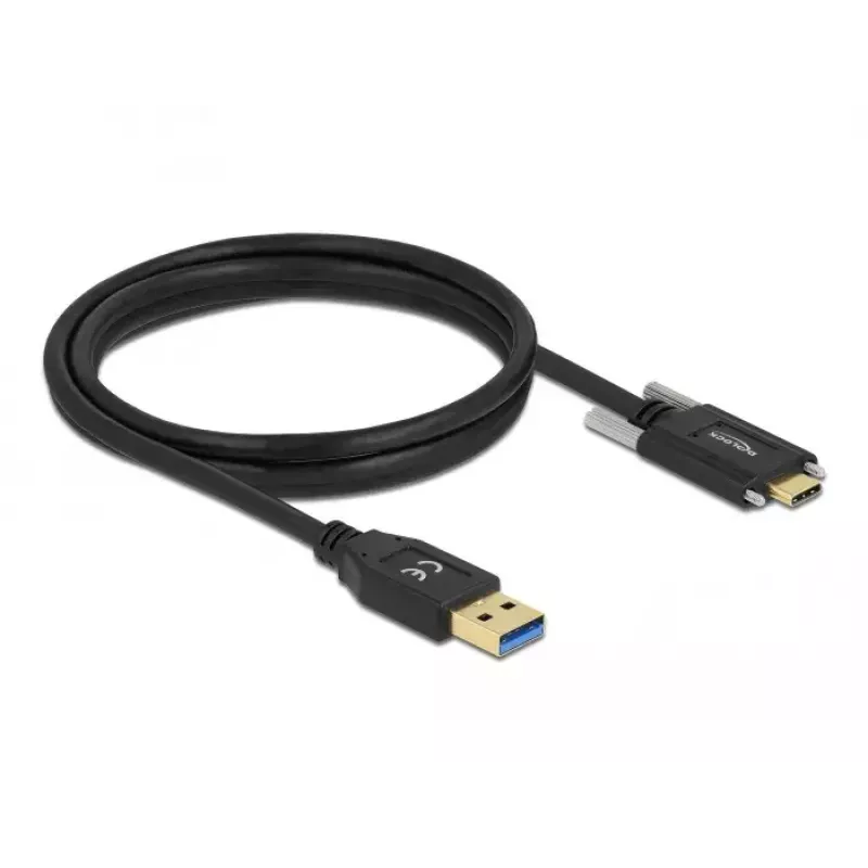 Cabo USB DeLOCK 84017 1,5 m USB 3.2 Gen 1 USB A USB C preto