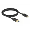Cabo USB DeLOCK 84028 1,5 m USB 3.2 Gen 1 USB A USB C preto