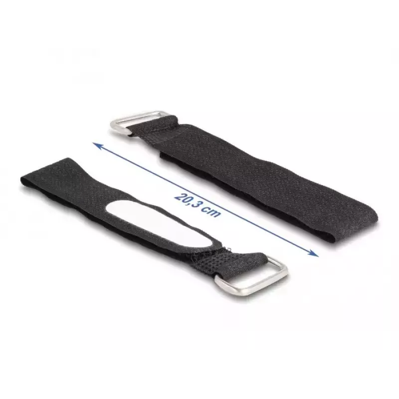 Abraçadeira de cabos com velcro DeLOCK 203x20mm preto 5 unid.