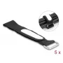 Abraçadeira de cabos com velcro DeLOCK 203x20mm preto 5 unid.