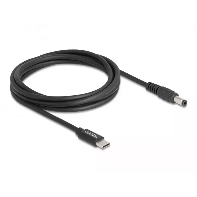Cabo de carregamento para portátil DeLOCK USB Type-C macho para 5,5 x 2,1 mm macho 1,5 m 20V 3A