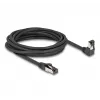 Cabo de rede DeLOCK RJ45 Cat.8.1 90° angular para baixo / reto 5 m preto