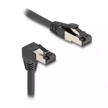 Cabo de rede DeLOCK RJ45 Cat.8.1 90° angular para baixo / reto 5 m preto
