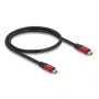 Cabo USB DeLOCK USB Type-C macho para macho 20 Gbit/s 0,5 m vermelho metal