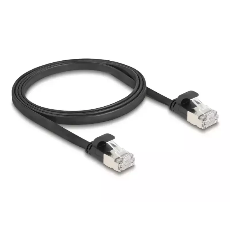 Cabo de rede DeLOCK 81163 RJ-45 Cat6a 1 m preto