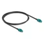 Cabo coaxial DELOCK 90680 — 1 m, HSD Z para HSD Z, preto/azul