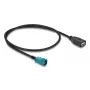 Cabo coaxial DELOCK 90702 HSD Z para USB A, 0,5 m, preto/azul
