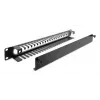 Painel de gestão de cabos DELOCK 67277 — aço, preto, acessório de rack 1HE