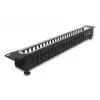 Painel de gestão de cabos DELOCK 67277 — aço, preto, acessório de rack 1HE