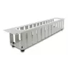 Painel de gestão de cabos DELOCK 67280 — painel para rack de aço 19 polegadas 2U com abertura, cinzento