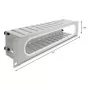 Painel de gestão de cabos DELOCK 67280 — painel para rack de aço 19 polegadas 2U com abertura, cinzento