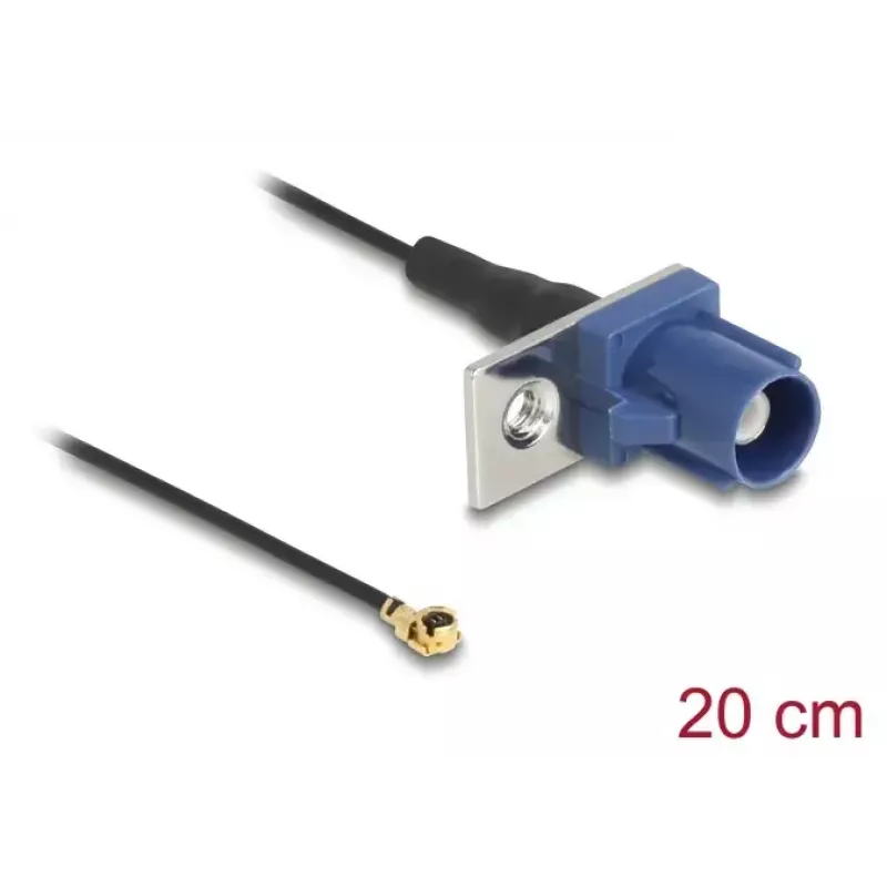 DeLOCK 90727 cabo coaxial 1.13 0,2 m FAKRA C I-PEX MHF1 preto azul