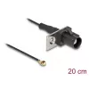 Cabo coaxial DELOCK 90728 — FAKRA A para I-PEX MHF1, 0,2 m, 1,13 mm, preto