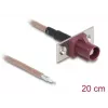 Cabo coaxial DELOCK 90729 RG-316/U 0,2 m com macho FAKRA-D, castanho