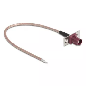 Cabo coaxial DELOCK 90729 RG-316/U 0,2 m com macho FAKRA-D, castanho