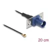 Cabo coaxial DELOCK 90731, FAKRA C para I-PEX MHF1, 0,2 m, 1,13 mm, preto/azul
