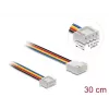 DeLOCK 90868 Cabo de extensão de ventoinha PWM 4 pinos JST, macho para fêmea, comprimento do conector 7 mm, 30 cm