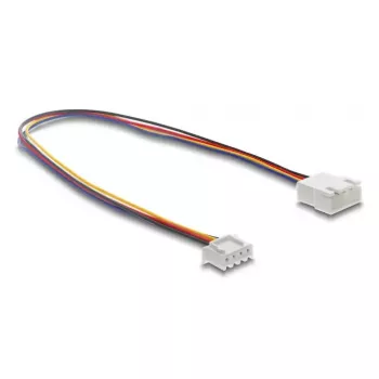 DeLOCK 90868 Cabo de extensão de ventoinha PWM 4 pinos JST, macho para fêmea, comprimento do conector 7 mm, 30 cm