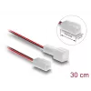 DeLOCK 90869 Cabo de extensão de ventoinha 2 pinos, macho para fêmea, comprimento do conector 13 mm, 30 cm