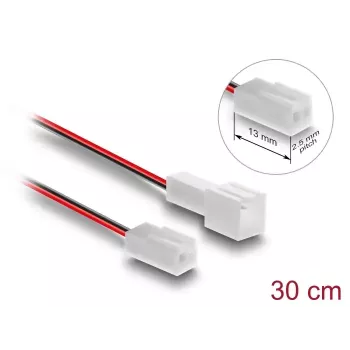 Extensão de cabo para sistema de refrigeração de computador DELOCK 90869 — PVC, 1,3 mm de diâmetro, preto/vermelho/branco