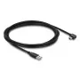 Cabo USB 2.0 DELOCK conector macho Type-A para conector macho Mini-USB-B em ângulo, 2 m, preto