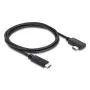 Cabo coaxial DELOCK USB4 Gen 3x2 em ângulo esquerda/direita USB-C para USB-C 40 Gbit/s USB PD 3.1 240 W 0,5 m