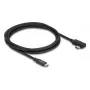 Cabo DELOCK coaxial USB4 Gen 3x2 40 Gbps USB-C para USB-C angular esquerda/direita PD 3.1 240W 2 m