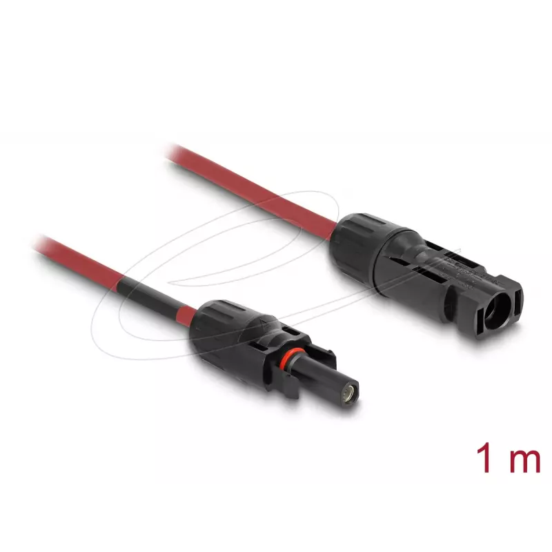 Cabo DELOCK 90973 cabo solar DL4 6 mm² 1 m vermelho/preto conector macho para fêmea 1000 V DC