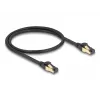 Cabo de rede DeLOCK RJ45 Cat.6A conector macho para macho S/FTP 0,5 m preto
