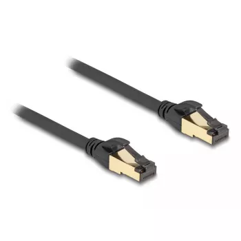 Cabo de rede DeLOCK RJ45 Cat.6A conector macho para macho S/FTP 0,5 m preto