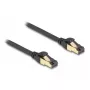 Cabo de rede DeLOCK RJ45 Cat.6A conector macho para macho S/FTP 0,5 m preto