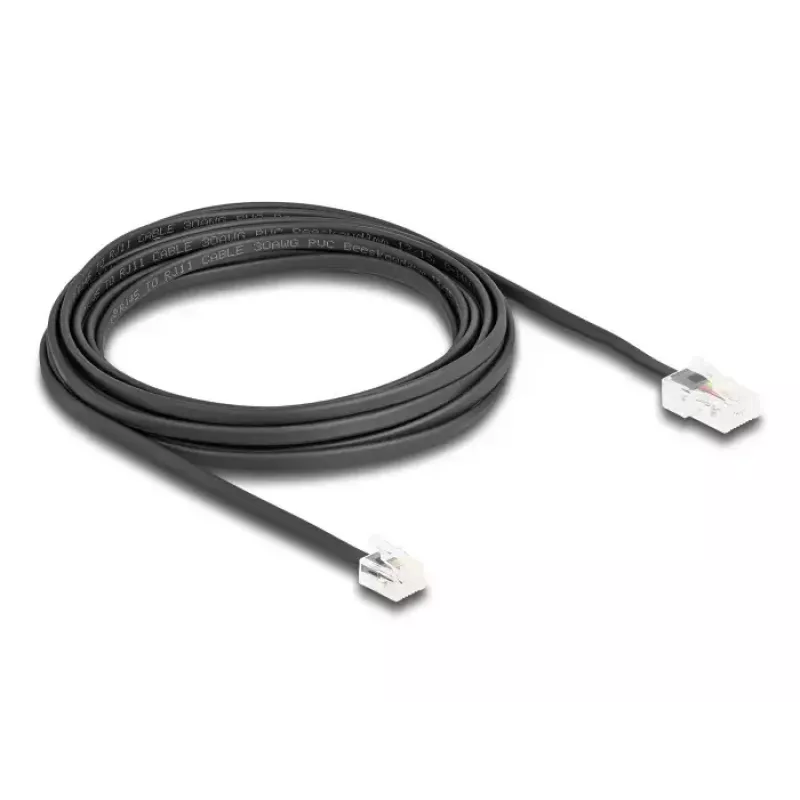 DeLOCK 88038 cabo telefónico 5 m preto RJ-45 RJ-11