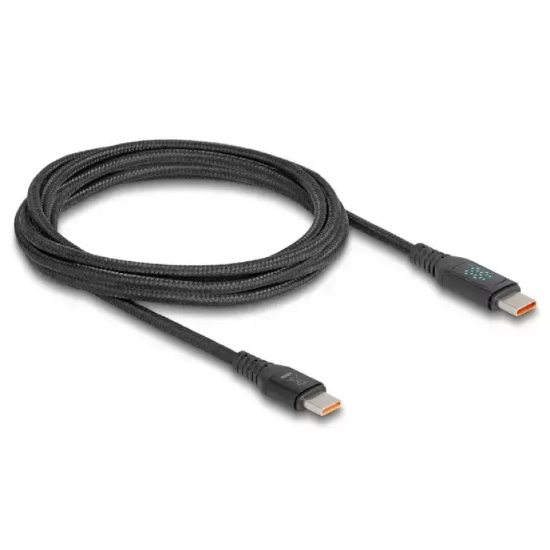 Cabo de carregamento rápido USB 2.0 DeLOCK conector macho USB Type-C para macho 1,20 m 140 W