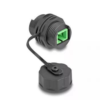 Conector de cabo de fibra ótica DeLOCK SC simplex fêmea para SC simplex fêmea à prova de água