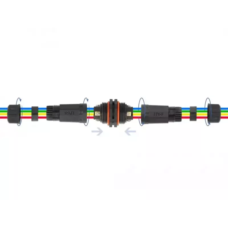 Conector elétrico de cabo DELOCK 86914 reto 85–260V preto 25×114 mm 1 unid.