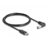 Cabo de alimentação DeLOCK 85398 preto 1,5 m USB C 5,5 x 2,1 mm