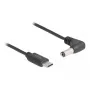 Cabo de alimentação DeLOCK 85398 preto 1,5 m USB C 5,5 x 2,1 mm