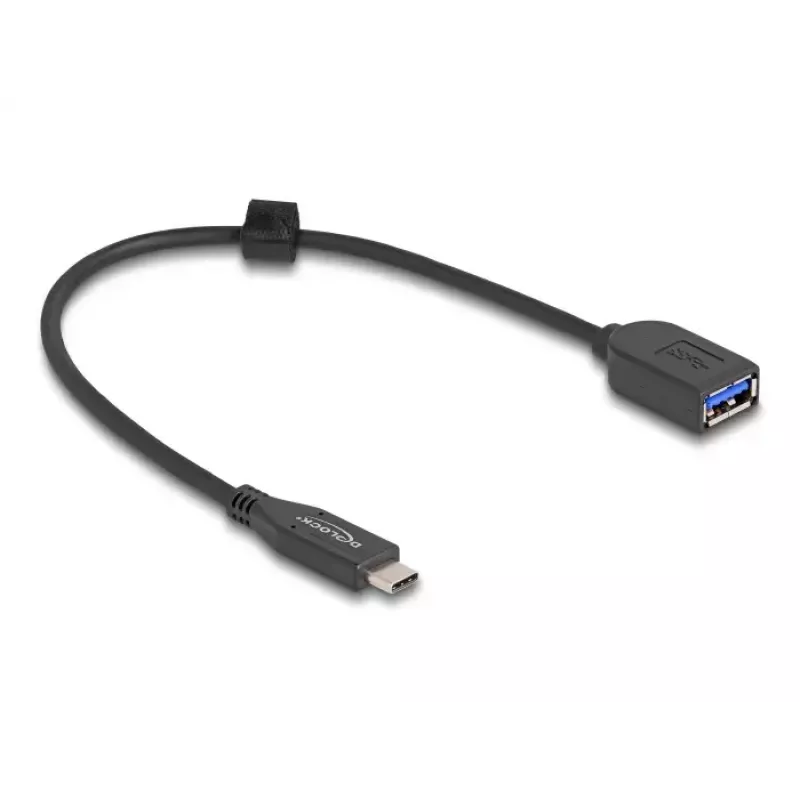 Cabo coaxial USB DeLOCK USB Type-C macho para Type-A fêmea 25 cm 10 Gbit/s