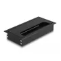 Passa-cabos DELOCK 66856 para secretária, preto, 80×160×28 mm, 1 unid.