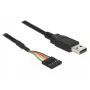 Cabo USB DeLOCK 1,8 m USB2.0-A/TTL 6 pinos preto