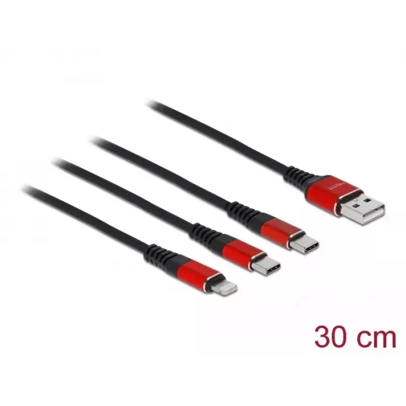 Cabo de carregamento USB 3-em-1 DeLOCK 86708