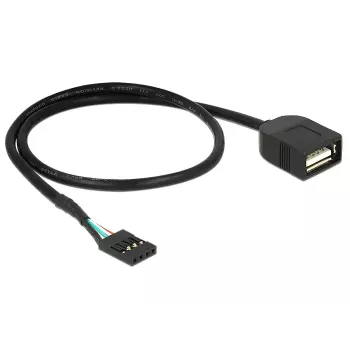 Cabo USB DeLOCK 83825 USB 2.0 0,4 m preto