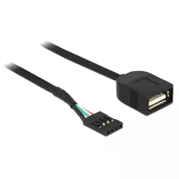 Cabo USB DeLOCK 83825 USB 2.0 0,4 m preto