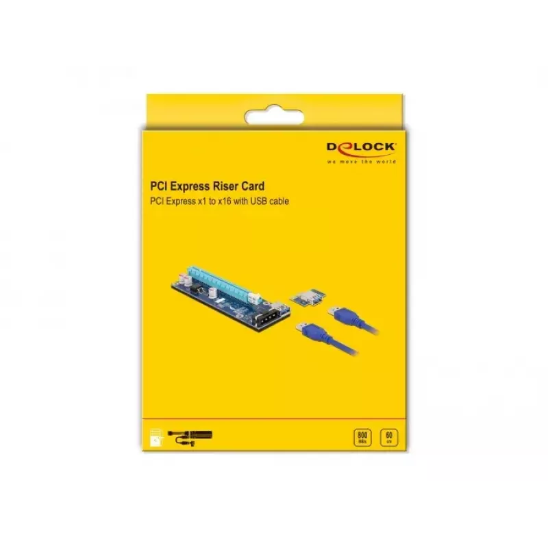 Riser Card PCI Express x1 para x16 DeLOCK 41430