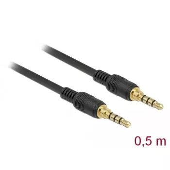 Cabo de áudio DeLOCK 85592 0,5 m 3,5 mm preto