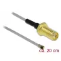 Cabo coaxial DeLOCK 90402 0,2 m SMA MHF preto dourado cinzento