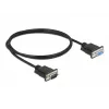 Cabo série DeLOCK 86578 preto 1 m RS-232 Sub-D9