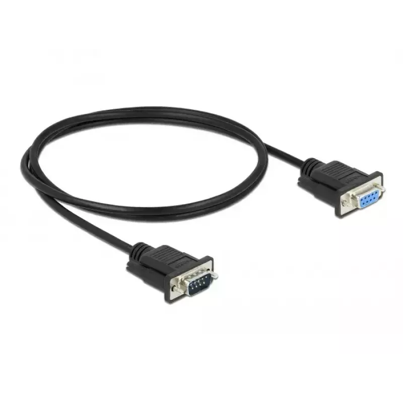 Cabo série DeLOCK 86578 preto 1 m RS-232 Sub-D9