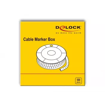 Marcadores de cabos DeLOCK caixa n.º 7 amarelo 500 unid.